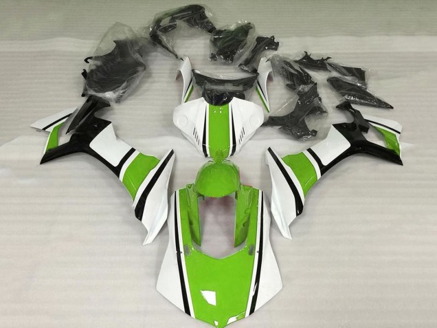 Carenados Moto Yamaha YZF 1000 R1 2020-2025 - Blanco Verde Negro Brillante