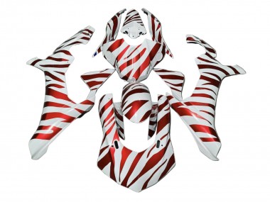 Carenado Moto Yamaha YZF 1000 R1 2020-2025 - Blanco Rojo Cebra
