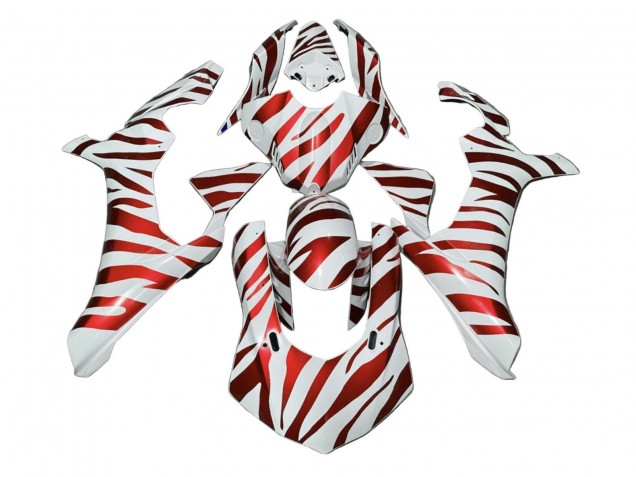 Carenado Moto Yamaha YZF 1000 R1 2020-2025 - Blanco Rojo Cebra