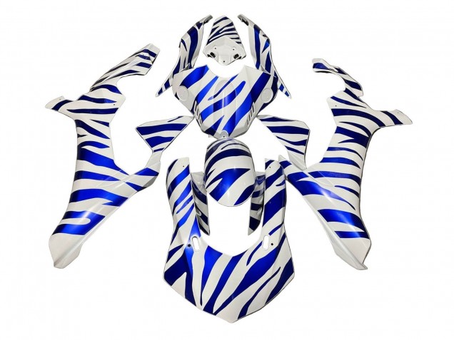 Carenado Moto Yamaha YZF 1000 R1 2020-2025 - Blanco Azul Cebra