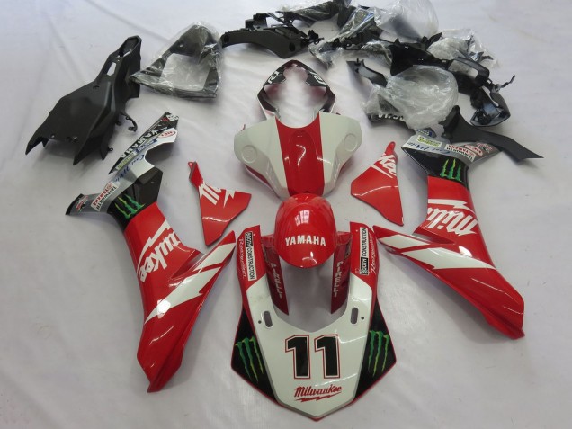 Carenado Moto Yamaha YZF 1000 R1 2020-2025 - Blanco Rojo Negro Verde Monstruo Milwaukee