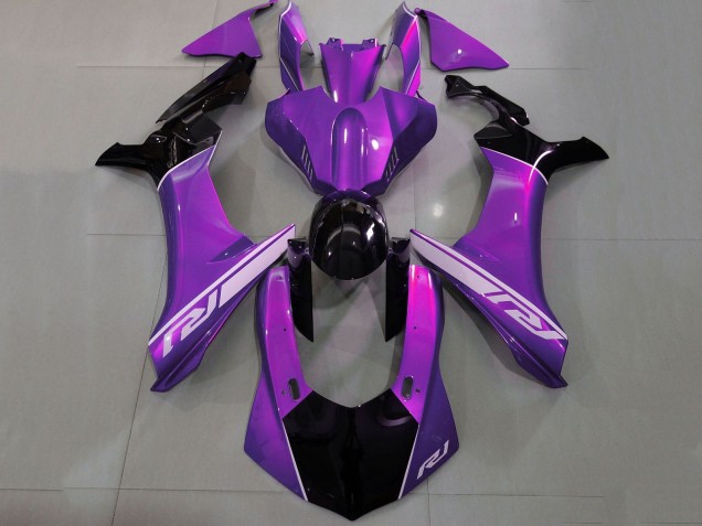 Carenado Moto Yamaha YZF 1000 R1 2020-2025 - Púrpura Plata Negro Brillante