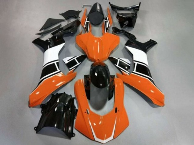 Carenado Moto Yamaha YZF 1000 R1 2020-2025 - Naranja Blanco Negro Brillante