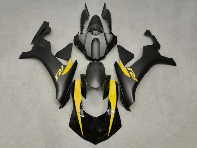 Carenado Moto Yamaha YZF 1000 R1 2020-2025 - Negro Brillante Negro Mate Amarillo