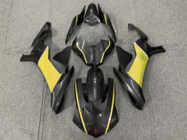 Carenado Moto Yamaha YZF 1000 R1 2020-2025 - Falso FibraCarbono Amarillo