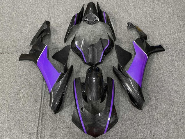 Carenado Moto Yamaha YZF 1000 R1 2020-2025 - Falso FibraCarbono Púrpura