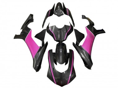 Carenado Moto Yamaha YZF 1000 R1 2020-2025 - Falso FibraCarbono Rosa