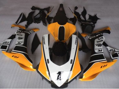 Carenado Moto Yamaha YZF 1000 R1 2020-2025 - Naranja Blanco Negro