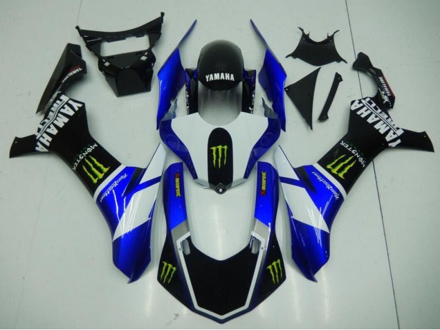 Carenado Moto Yamaha YZF 1000 R1 2020-2025 - Azul Blanco Negro Verde Monstruo
