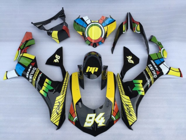 Carenado Moto Yamaha YZF 1000 R1 2020-2025 - Blanco Azul Verde Amarillo Negro RuedaColores 94
