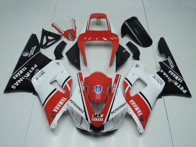 Carenado Moto Yamaha YZF 1000 R1 1998-1999 - Rojo Blanco Negro Brillante Petronas Yamalube