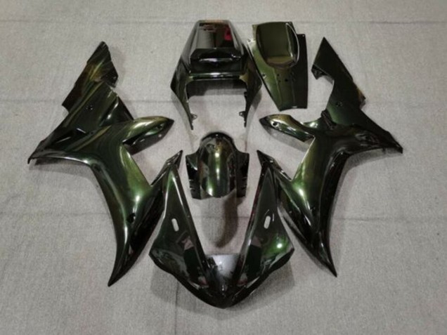 Carenado Moto Yamaha YZF 1000 R1 2002-2003 - Verde Oscuro Camaleón