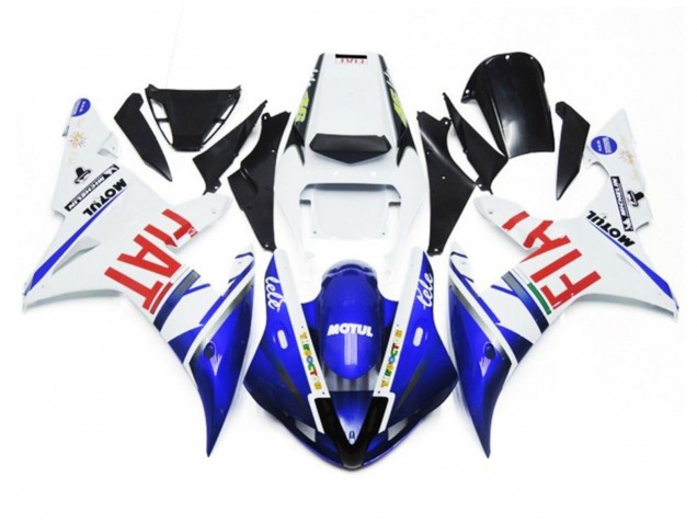 Carenado Moto Yamaha YZF 1000 R1 2002-2003 - Blanco Azul Rojo Fiat Motul