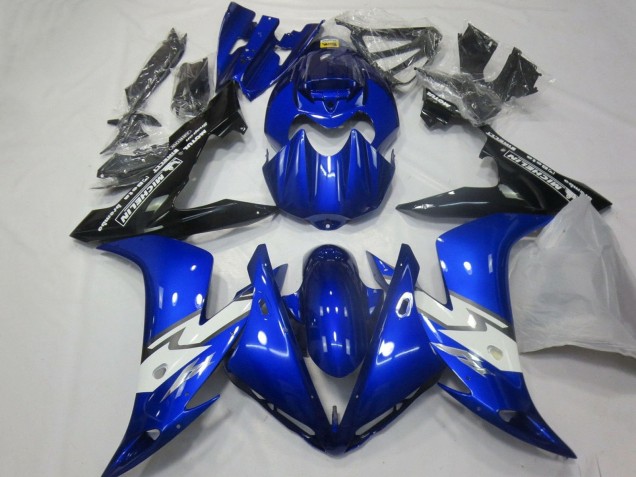 Carenado Moto Yamaha YZF 1000 R1 2004-2006 - Azul Blanco Negro Brillante