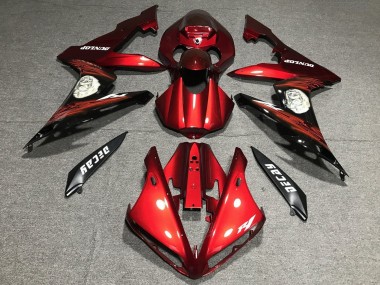 Carenados Moto Yamaha YZF 1000 R1 2004-2006 - Rojo Negro Mate