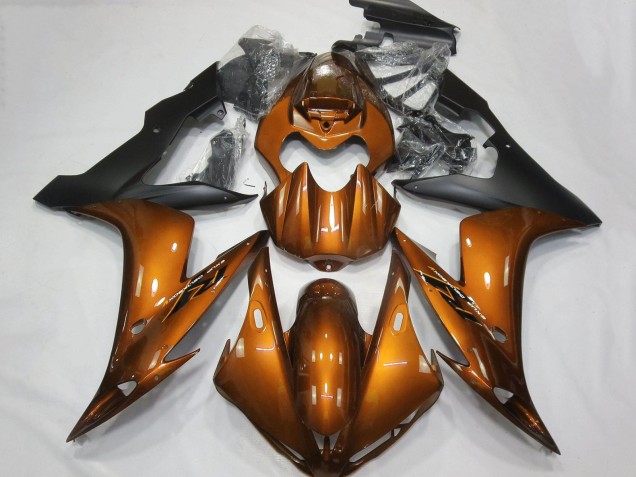 Carenado Moto Yamaha YZF 1000 R1 2004-2006 - Naranja Negro Mate