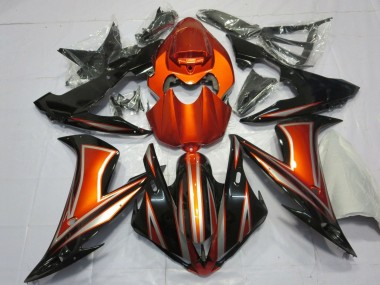 Carenado Moto Yamaha YZF 1000 R1 2004-2006 - Naranja Negro Brillante