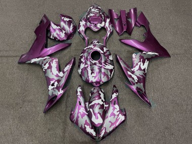 Carenado Moto Yamaha YZF 1000 R1 2004-2006 - Púrpura Claro Blanco Gris Camouflage