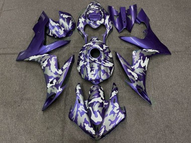 Carenado Moto Yamaha YZF 1000 R1 2004-2006 - Púrpura Blanco Gris Camouflage