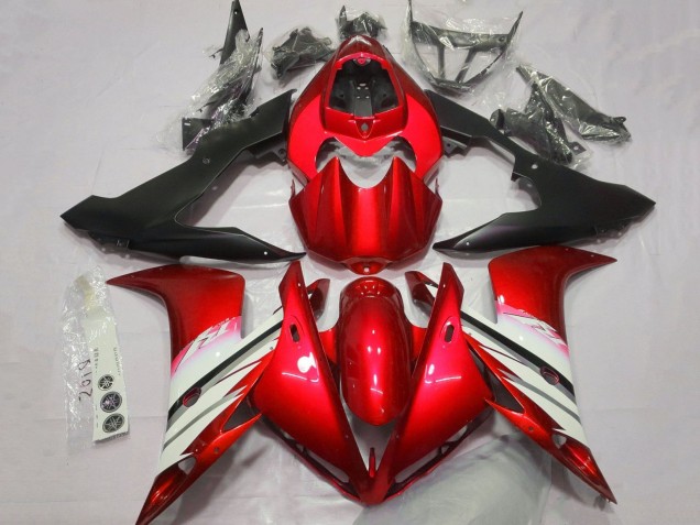 Carenado Moto Yamaha YZF 1000 R1 2004-2006 - Rojo Blanco Negro Mate