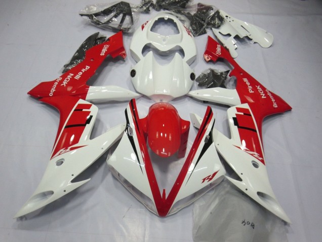 Carenados Moto Yamaha YZF 1000 R1 2004-2006 - Blanco Rojo Negro