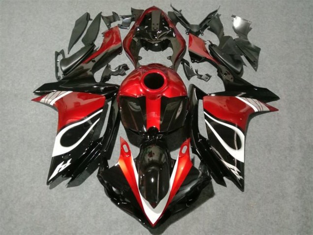 Carenado Moto Yamaha YZF 1000 R1 2007-2008 - Rojo Blanco Negro