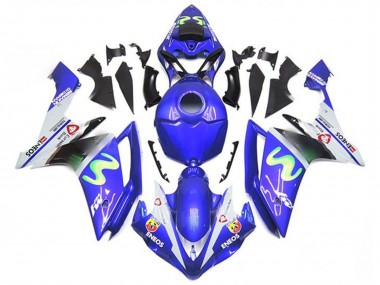 Carenado Moto Yamaha YZF 1000 R1 2007-2008 - Azul Blanco Verde ENEOS