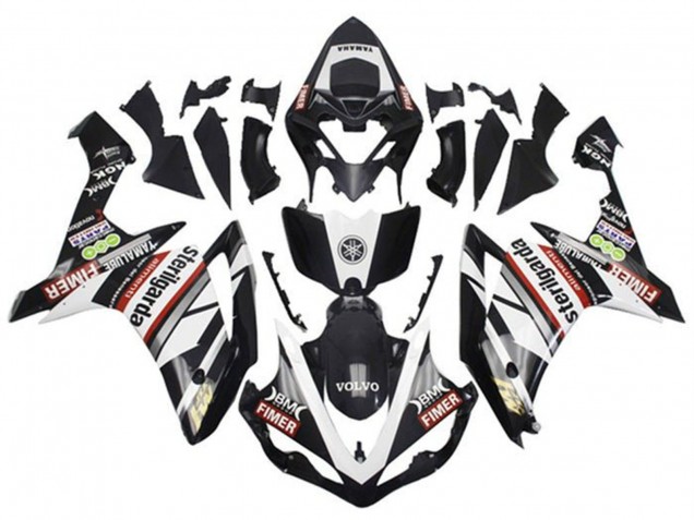 Carenado Moto Yamaha YZF 1000 R1 2007-2008 - Blanco Rojo Negro Volvo Fimer Yamalube Sterilgarda