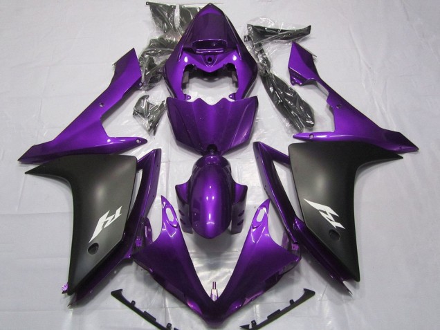 Carenado Moto Yamaha YZF 1000 R1 2007-2008 - Púrpura Negro Mate