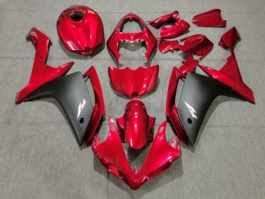 Carenado Moto Yamaha YZF 1000 R1 2007-2008 - Rojo Negro Mate