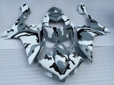 Carenado Moto Yamaha YZF 1000 R1 2007-2008 - Blanco Gris Negro Camouflage
