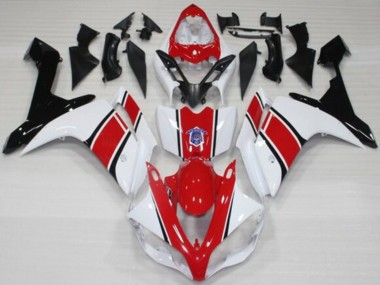 Carenado Moto Yamaha YZF 1000 R1 2007-2008 - Blanco Rojo Negro