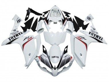 Carenado Moto Yamaha YZF 1000 R1 2007-2008 - Blanco Rojo Negro Raya M1
