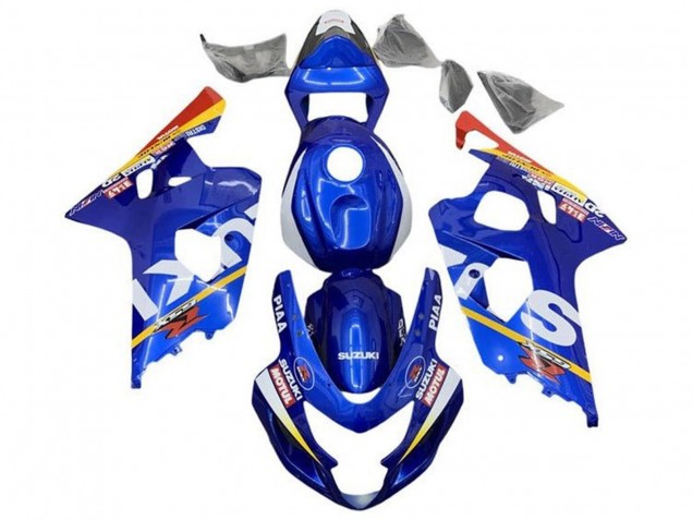 Carenado Moto Suzuki GSXR 600 / GSXR 750 2004-2005 - Azul Blanco Amarillo Rojo