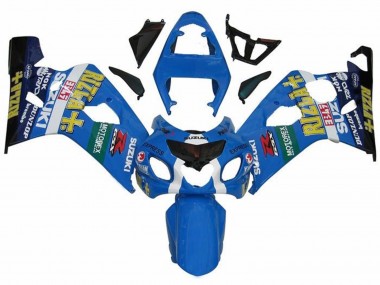 Carenado Moto Suzuki GSXR 600 / GSXR 750 2004-2005 - Azul Verde Negro Amarillo Rizla