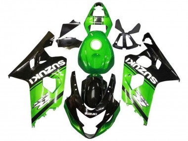 Carenado Moto Suzuki GSXR 600 / GSXR 750 2004-2005 - Verde Negro Blanco