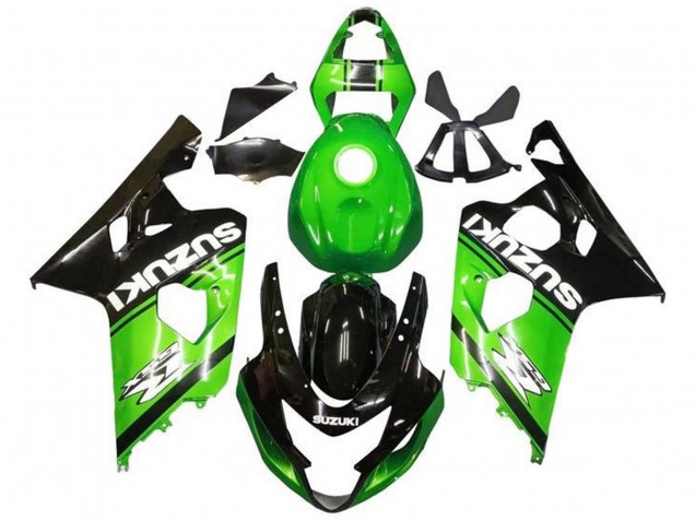 Carenado Moto Suzuki GSXR 600 / GSXR 750 2004-2005 - Verde Negro Blanco
