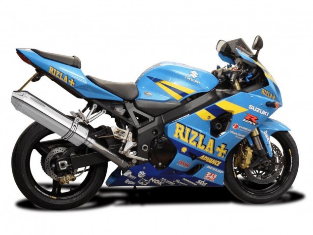 Carenado Moto Suzuki GSXR 600 / GSXR 750 2004-2005 - Azul Claro Amarillo Rizla Motul