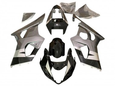 Carenado Moto Suzuki GSXR 600 / GSXR 750 2004-2005 - Plata Negro Brillante
