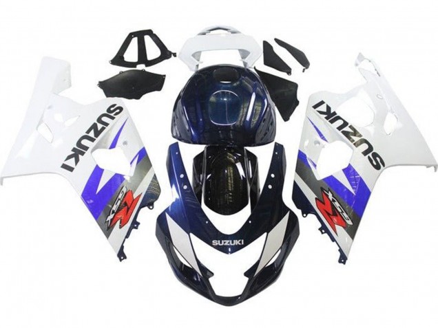 Carenado Moto Suzuki GSXR 600 / GSXR 750 2004-2005 - Blanco Azul Negro Rojo