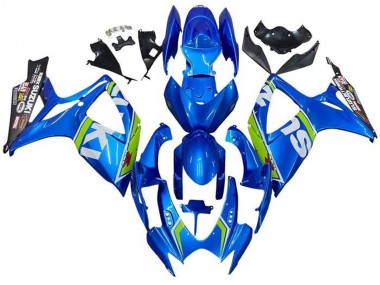 Carenado Moto Suzuki GSXR 600 / GSXR 750 2006-2007 - Azul Blanco Verde Negro