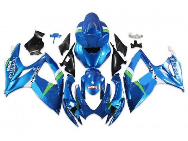 Carenado Moto Suzuki GSXR 600 / GSXR 750 2006-2007 - Azul Verde Blanco Ecstar