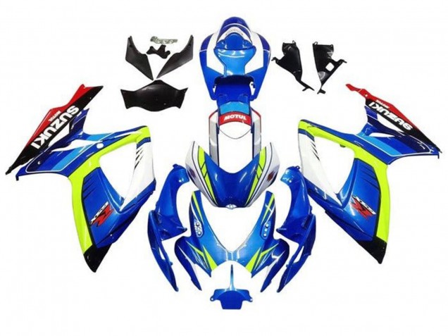 Carenado Moto Suzuki GSXR 600 / GSXR 750 2006-2007 - Azul Amarillo Blanco Rojo