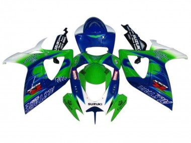 Carenado Moto Suzuki GSXR 600 / GSXR 750 2006-2007 - Blanco Azul Verde Alstare