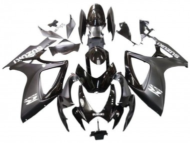 Carenado Moto Suzuki GSXR 600 / GSXR 750 2006-2007 - Negro Mate Negro Brillante Blanco