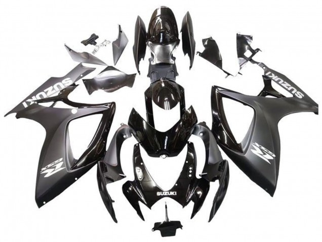 Carenado Moto Suzuki GSXR 600 / GSXR 750 2006-2007 - Negro Mate Negro Brillante Blanco