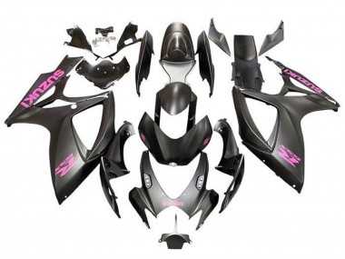 Carenado Moto Suzuki GSXR 600 / GSXR 750 2006-2007 - Negro Mate Rosa