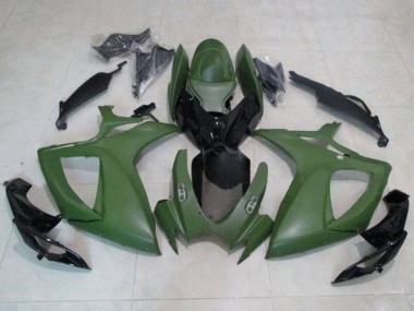 Carenado Moto Suzuki GSXR 600 / GSXR 750 2006-2007 - Verde Militar Negro Brillante