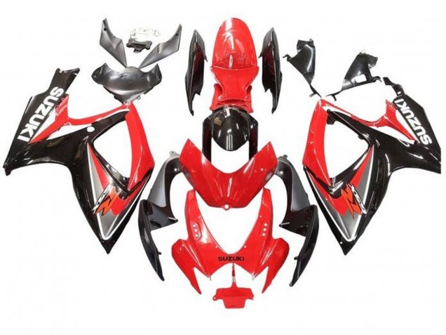 Carenado Moto Suzuki GSXR 600 / GSXR 750 2006-2007 - Rojo Gris Negro Brillante