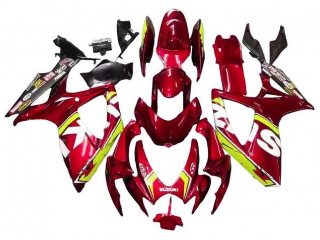 Carenado Moto Suzuki GSXR 600 / GSXR 750 2006-2007 - Rojo Amarillo Blanco Negro